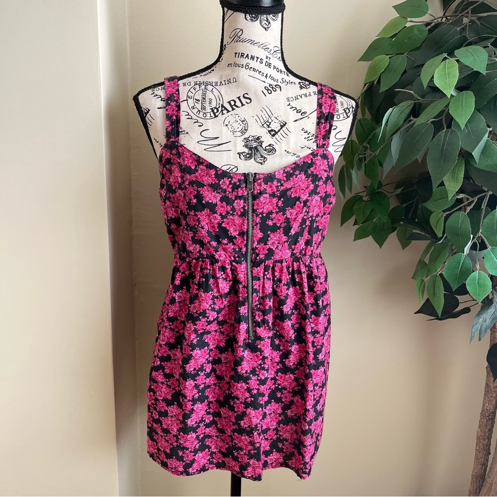 Decree Floral Cotton Strappy Sleeveless Top Pink Sz XL
